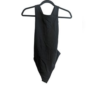 Free People Black Criss Cross Back Bodysuit